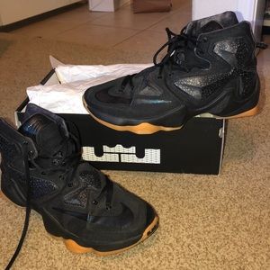 Lebron 13 black lion basketball shoes